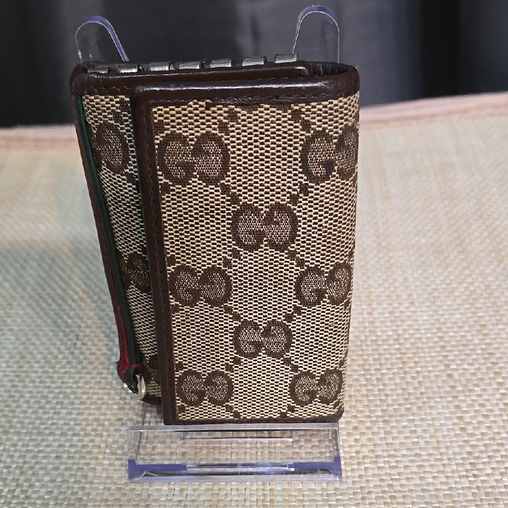 Gucci Brown and Beige Key Holder